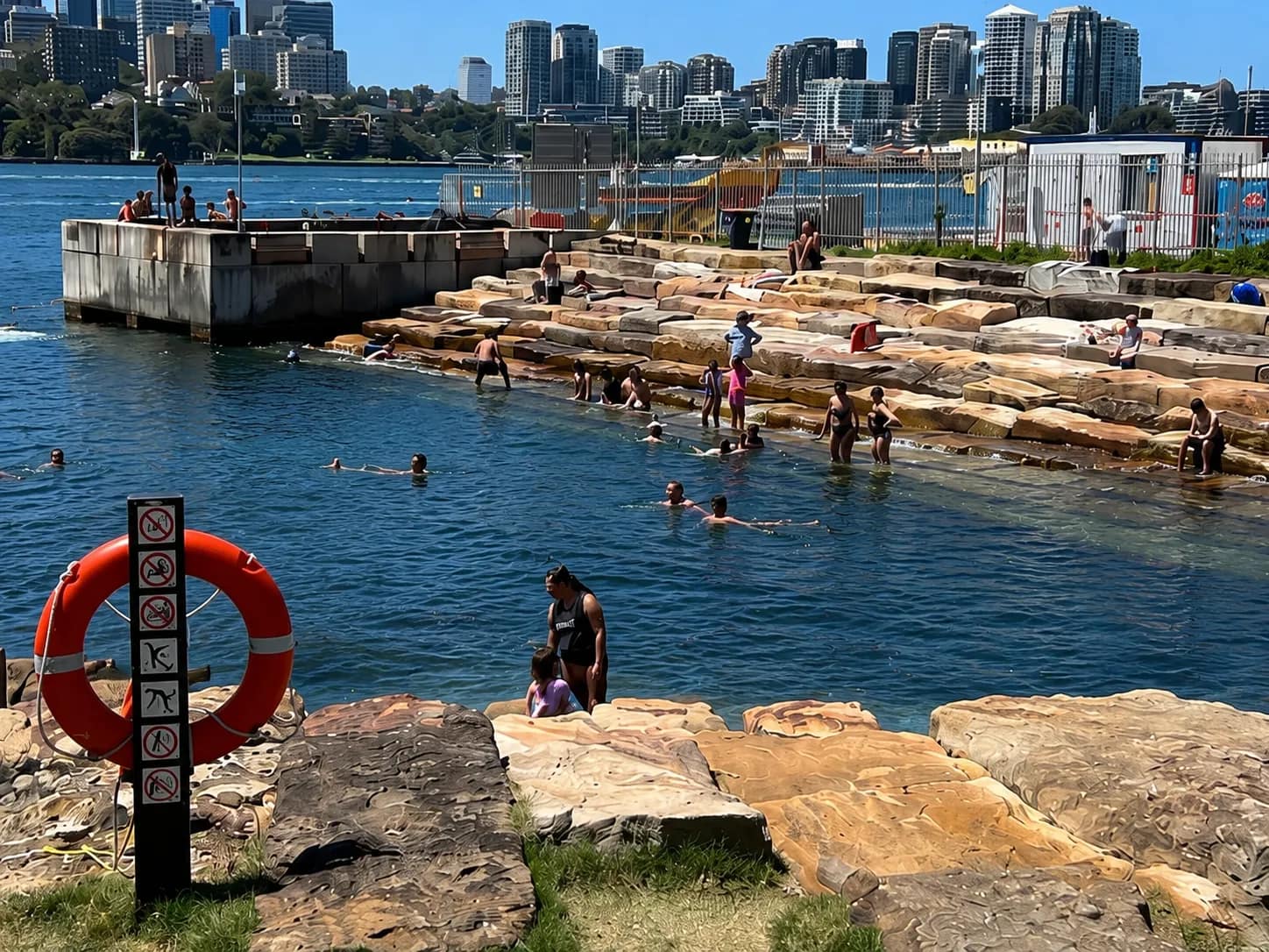 Barangaroo Harbour Pool beach in Barangaroo